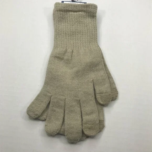 Winter Essentials Women's One Size Beige Texting Elongated Gloves New - Picture 2 of 8